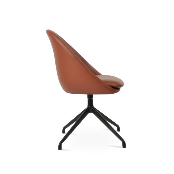 Soho Concept Avanos Spider Swivel Chair - Modern Leatherette Dining Chair With 2-year Guarantee & Stylish Finish Black  Soho-concept-dining-chair-00971