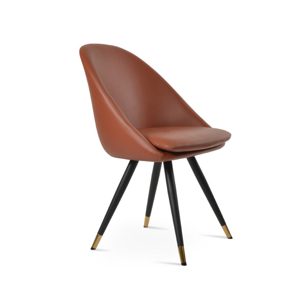 Soho Concept Avanos Star Dining Chair - Modern Elegance With Soft Leatherette, 2-year Guarantee & Stylish Base Brass  Soho-concept-dining-chair-00998