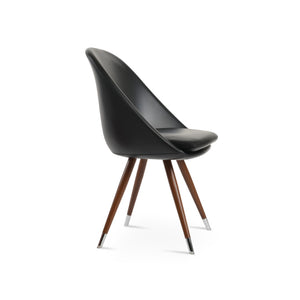 Soho Concept Avanos Star Dining Chair - Modern Elegance With Soft Leatherette, 2-year Guarantee & Stylish Base Chrome,Black  Soho-concept-dining-chair-01000