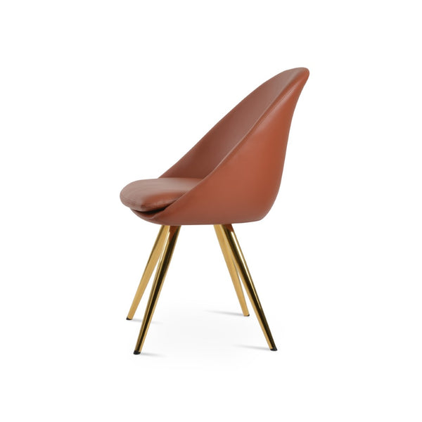 Soho Concept Avanos Star Dining Chair - Modern Elegance With Soft Leatherette, 2-year Guarantee & Stylish Base Gold  Soho-concept-dining-chair-01002