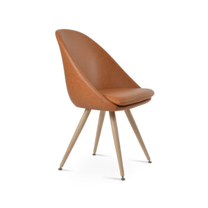 Soho Concept Avanos Star Dining Chair - Modern Elegance With Soft Leatherette, 2-year Guarantee & Stylish Base Natural  Soho-concept-dining-chair-01006