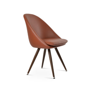 Soho Concept Avanos Star Dining Chair - Modern Elegance With Soft Leatherette, 2-year Guarantee & Stylish Base Walnut  Soho-concept-dining-chair-01008
