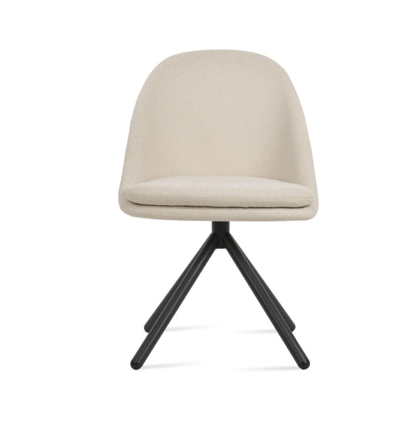 Soho Concept Avanos Stick Swivel Chair - Stylish Dining With Metal Bases, Durable Fabrics & 10-year Guarantee Options Black,White Steel Tube Soho-concept-dining-chair-01033
