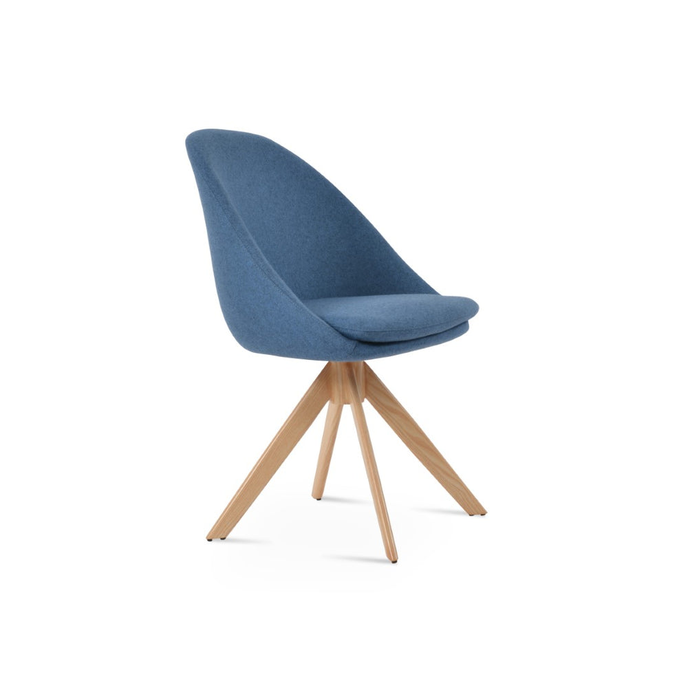 Soho Concept Avanos Sword Dining Swivel Chair In Camira Wool Fabric - Premium Comfort & 10-year Warranty! Natural,Blue  Soho-concept-dining-chair-01049