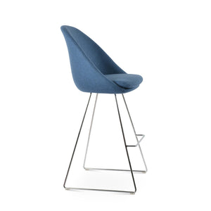 Soho Concept Avanos Wire Barstools & Counterstools - Stylish Camira Blazer Wool Fabric, 10-year Guarantee! Chrome,Blue  Soho-concept-dining-chair-10566