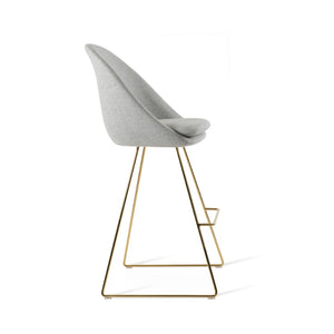 Soho Concept Avanos Wire Barstools & Counterstools - Stylish Camira Blazer Wool Fabric, 10-year Guarantee! Gold,Silver  Soho-concept-dining-chair-10570