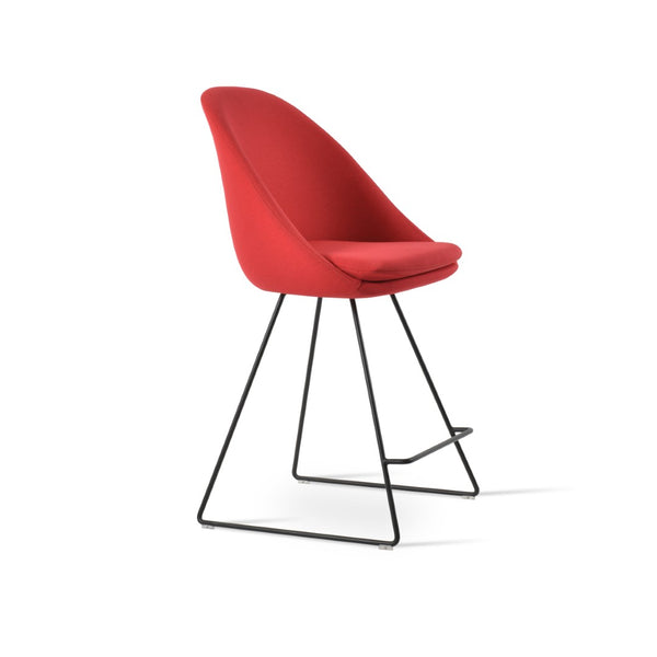 Soho Concept Avanos Wire Barstools & Counterstools - Luxurious Fabric Options With 10-year Guarantee & Style! Black,Red  Soho-concept-dining-chair-10572