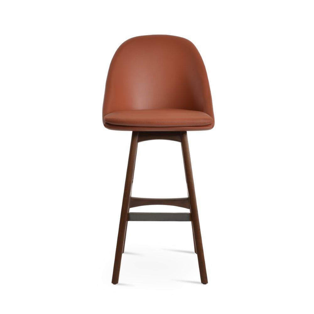 Soho Concept Avanos Wood Barstools & Counterstools - Stylish Leatherette Finish, Durable Walnut, 2-year Guarantee! Walnut,Black  Soho-concept-dining-chair-10573