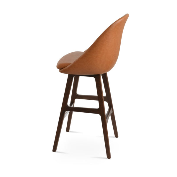 Soho Concept Avanos Wood Barstools & Counterstools - Stylish Leatherette Finish, Durable Walnut, 2-year Guarantee! Walnut  Soho-concept-dining-chair-10577