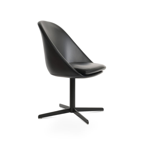 Soho Concept Avanos 4 Star Chair - Stylish Leatherette Dining Chair With Gold Finish, 2-year Guarantee, Durable Design Black  Soho-concept-dining-chair-00849