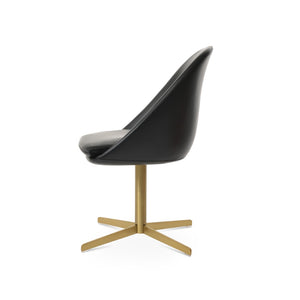 Soho Concept Avanos 4 Star Chair - Stylish Leatherette Dining Chair With Gold Finish, 2-year Guarantee, Durable Design Gold,Black  Soho-concept-dining-chair-00851