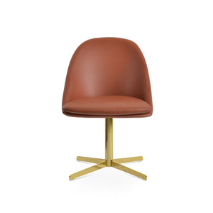 Soho Concept Avanos 4 Star Chair - Stylish Leatherette Dining Chair With Gold Finish, 2-year Guarantee, Durable Design Gold  Soho-concept-dining-chair-00852