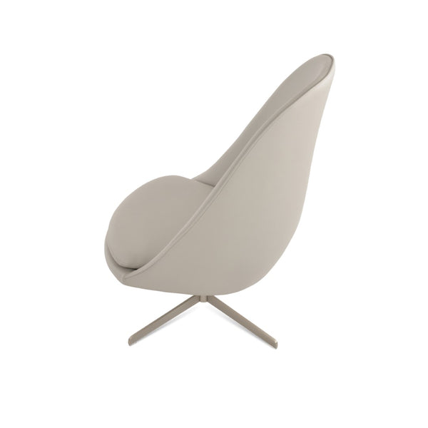 Soho Concept Avanos 4 Star Lounge Swivel Chair - Stylish Comfort, Durable Leatherette, 2-year Guarantee, 350 Lbs Light Grey  Soho-concept-dining-chair-12767