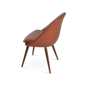 Soho Concept Avanos Ana Chair - Stylish Leatherette Dining Chair With Chrome Footrest And 2-year Guarantee, Black Walnut,Chrome  Soho-concept-dining-chair-00868