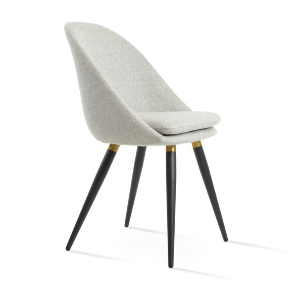 Soho Concept Avanos Ana Chair - Stylish Dining Chair In Camira Blazer Wool, 10-year Guarantee, Chrome Base Black,Brass,Silver  Soho-concept-dining-chair-00855