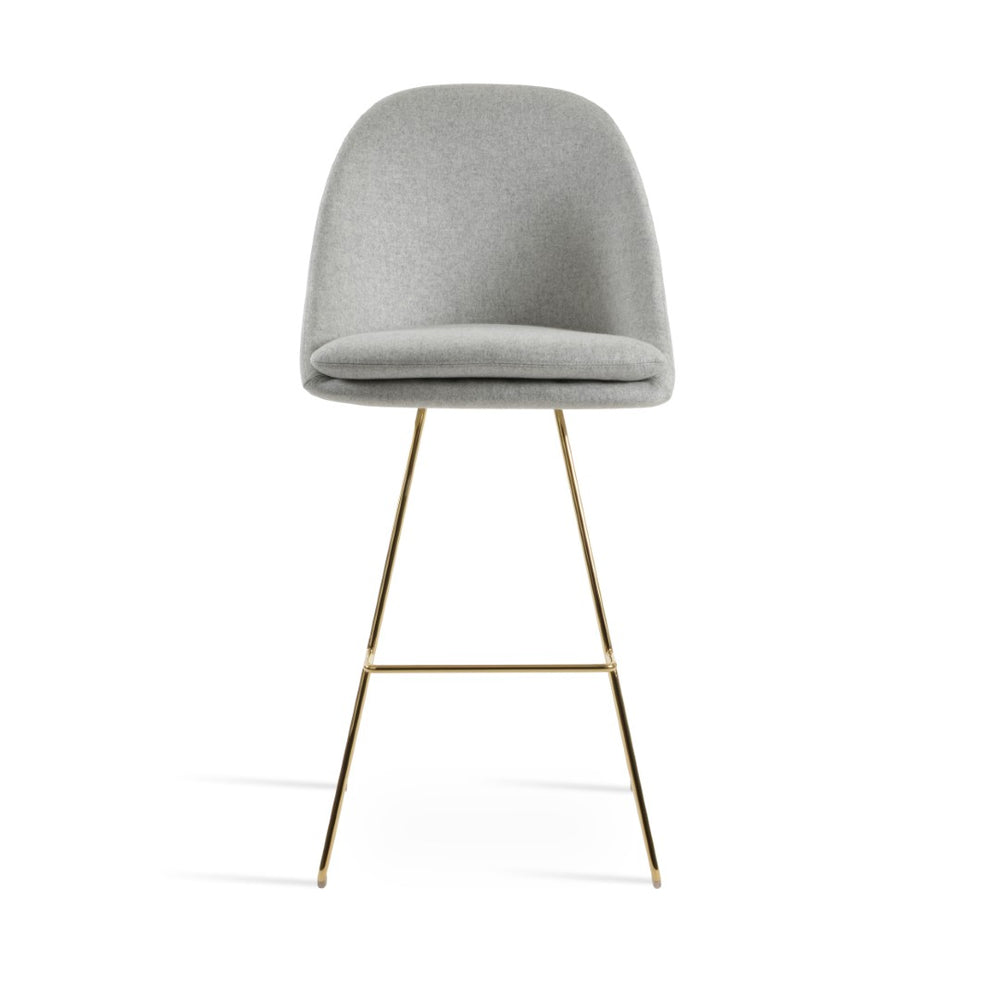 Soho Concept Avanos Wire Barstools & Counterstools | Stylish Wool Fabric, 10-year Guarantee, Multiple Colors Gold,Silver  Soho-concept-dining-chair-10497