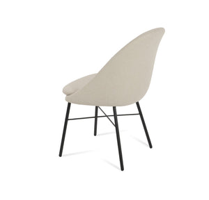 Soho Concept Avanos Cross Chair – Elegant Dining Chair In Diverse Fabrics, 10-year Guarantee, Made In Turkiye Black,White  Soho-concept-dining-chair-00896