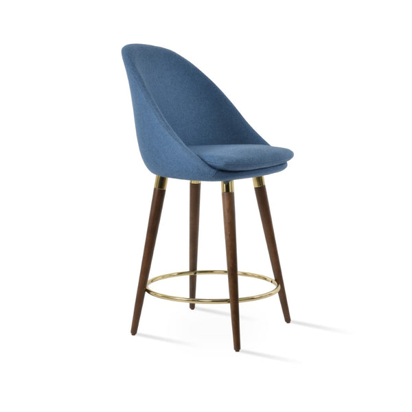 Soho Concept Avanos Dr-wood Barstools & Counterstools - Elegant Wool Upholstery With 10-year Guarantee & Chic Finish Walnut,Chrome,Blue  Soho-concept-dining-chair-10499