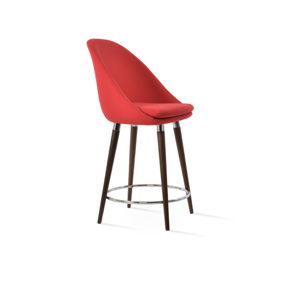 Soho Concept Avanos Dr-wood Stool Barstools: Elegant Counter & Bar Options In Velvet, Boucle, Nubuck Fabrics! Walnut,Chrome,Red  Soho-concept-dining-chair-10498