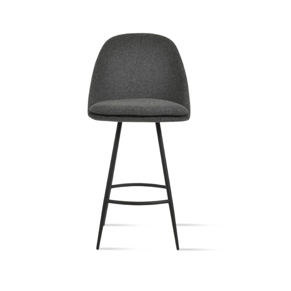 Soho Concept Avanos Galata Barstools & Counterstools - Durable Wool Upholstery, Modern Design, 10-year Guarantee Black,Dark Grey Steel Tubular Legs Soho-concept-dining-chair-07439