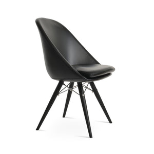 Soho Concept Avanos Mw Dining Chair - Modern Leatherette Design, Memory Swivel & 2-year Guarantee, 300 Lb Capacity Black  Soho-concept-dining-chair-00918