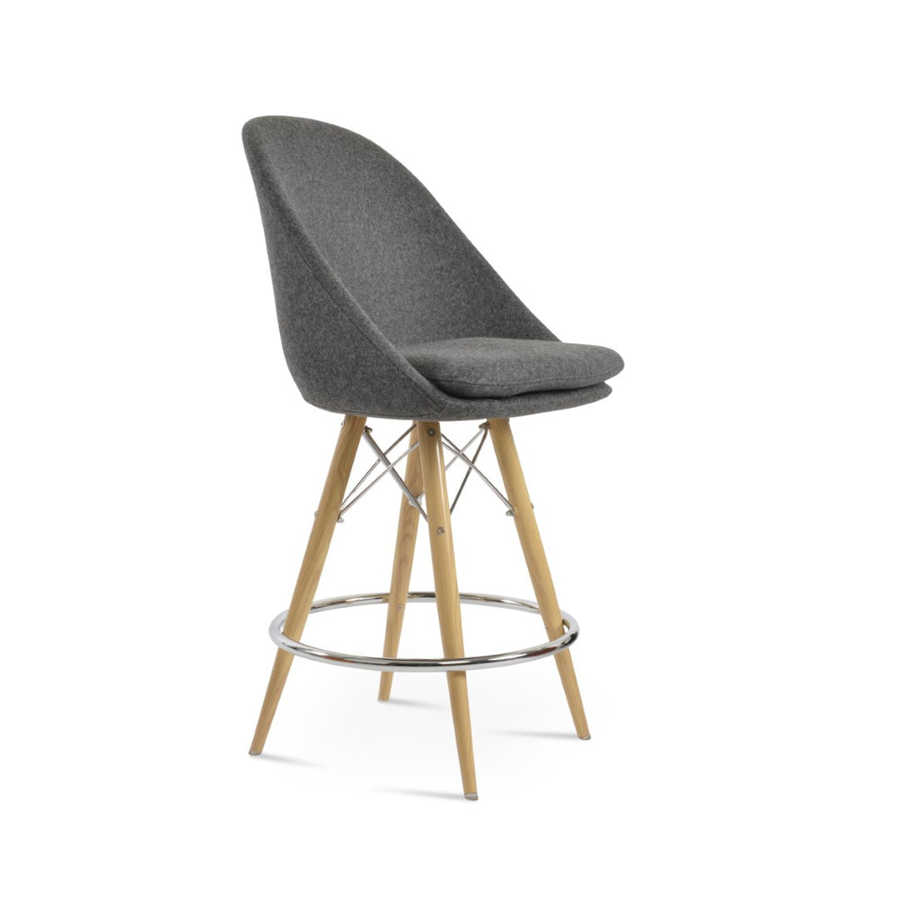 Soho Concept Avanos Mw Barstools & Counterstools - Stylish Wool Fabric With 10-year Guarantee & Swivel Option Black,Silver  Soho-concept-dining-chair-10508
