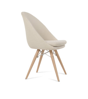 Soho Concept Avanos Mw Dining Chair - Elegant Designs In Boucle, Velvet & Nubuck With 10-year Guarantee, 300 Lbs Support Natural,White  Soho-concept-dining-chair-00910