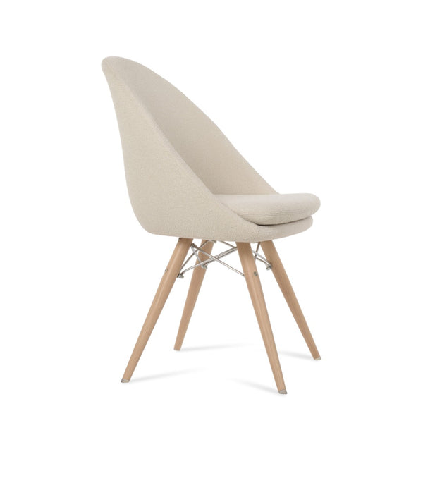 Soho Concept Avanos Mw Dining Chair - Elegant Designs In Boucle, Velvet & Nubuck With 10-year Guarantee, 300 Lbs Support Natural,White  Soho-concept-dining-chair-00910