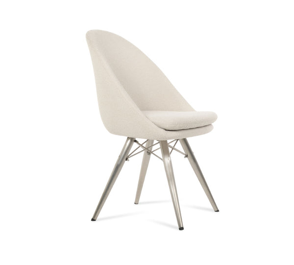 Soho Concept Avanos Mw Dining Chair - Elegant Designs In Boucle, Velvet & Nubuck With 10-year Guarantee, 300 Lbs Support White  Soho-concept-dining-chair-00911