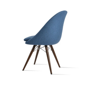 Soho Concept Avanos Mw Dining Chair In Camira Blazer Wool - Elegant, Durable, Memory Swivel, 10-year Guarantee Walnut,Blue  Soho-concept-dining-chair-00908