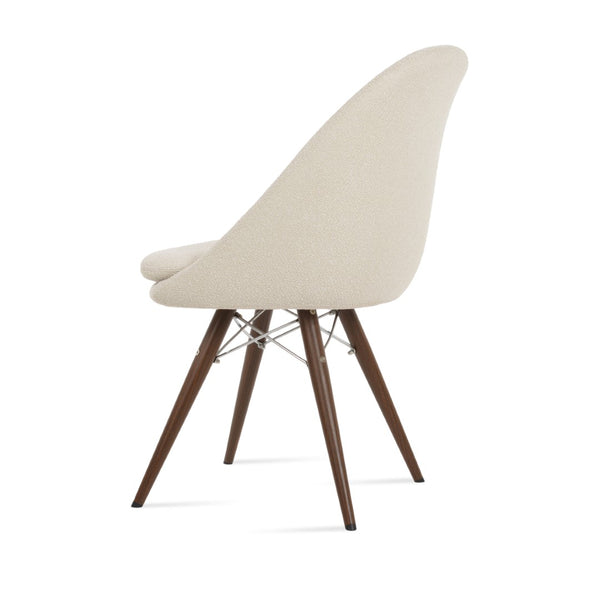 Soho Concept Avanos Mw Dining Chair - Elegant Designs In Boucle, Velvet & Nubuck With 10-year Guarantee, 300 Lbs Support Walnut,White  Soho-concept-dining-chair-00914
