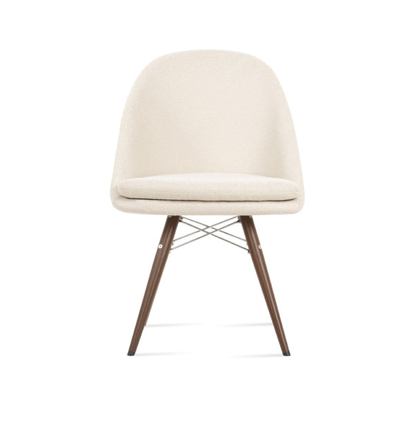 Soho Concept Avanos Mw Dining Chair - Elegant Designs In Boucle, Velvet & Nubuck With 10-year Guarantee, 300 Lbs Support Walnut,White  Soho-concept-dining-chair-00914
