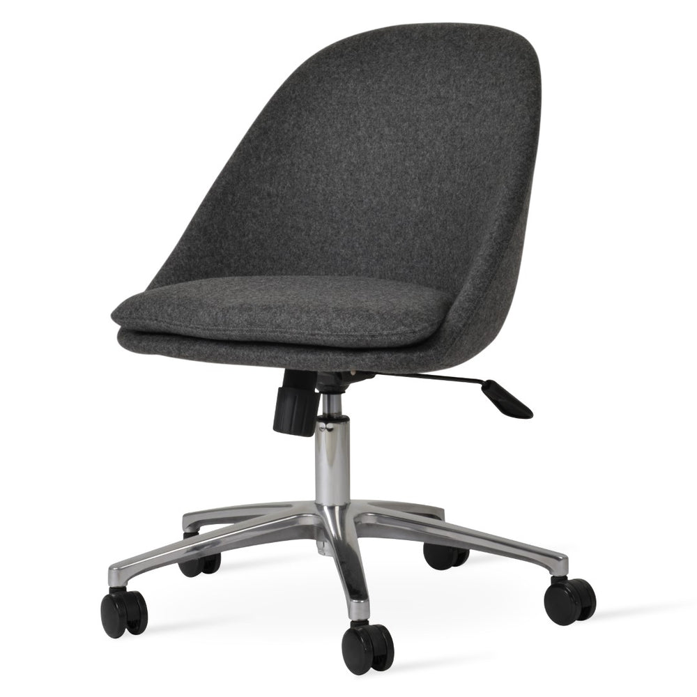 Soho Concept Avanos Office Chair - Premium Camira Blazer Wool Fabric, 10-year Guarantee, Stylish & Durable Design Dark Grey  Soho-concept-dining-chair-11654
