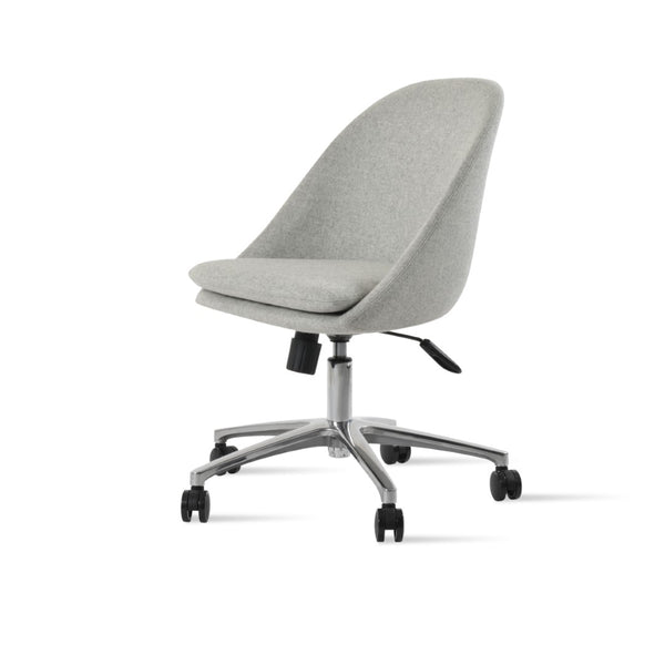 Soho Concept Avanos Office Chair - Premium Camira Blazer Wool Fabric, 10-year Guarantee, Stylish & Durable Design Silver  Soho-concept-dining-chair-11651