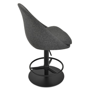 Soho Concept Avanos Adjustable Piston Barstools In Premium Camira Blazer Wool - 10-year Guarantee, Durable Design Dark Grey,Black  Soho-concept-dining-chair-10511