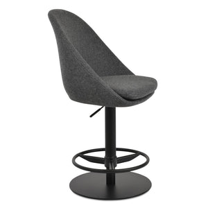 Soho Concept Avanos Adjustable Piston Stools With Full Footrests – Modern Design, Durable Fabric, 10-year Guarantee Dark Grey,Black  Soho-concept-dining-chair-07441