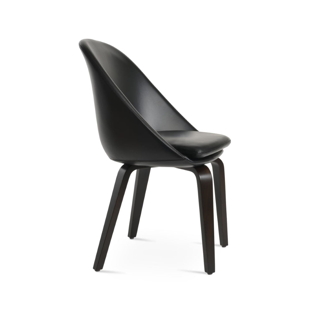 Soho Concept Avanos Plywood Dining Chair - Durable Leatherette, Contemporary Design, 2-year Guarantee, 300 Lbs Capacity Black  Soho-concept-dining-chair-00929