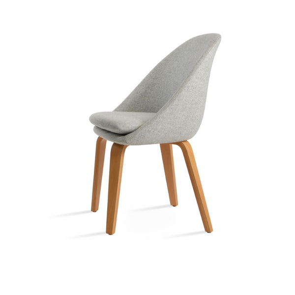 Soho Concept Avanos Plywood Dining Chair With Camira Blazer Wool Fabric - Stylish & Durable, 10-year Guarantee! Natural,Silver  Soho-concept-dining-chair-00923
