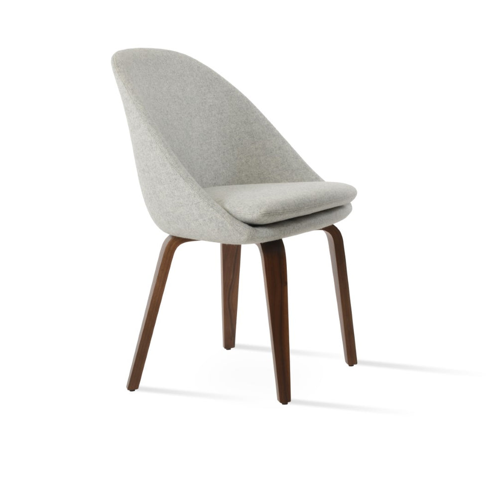 Soho Concept Avanos Plywood Dining Chair With Camira Blazer Wool Fabric - Stylish & Durable, 10-year Guarantee! Walnut,Silver  Soho-concept-dining-chair-00925