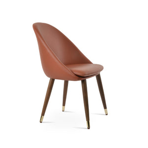 Soho Concept Avanos Ptr-wood Dining Chair - Soft Walnut & Gold Accents, 400 Lbs Capacity, 2-year Warranty, Stylish Comfort Walnut,Gold  Soho-concept-dining-chair-00938