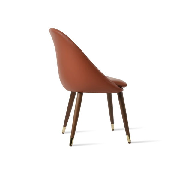 Soho Concept Avanos Ptr-wood Dining Chair - Soft Walnut & Gold Accents, 400 Lbs Capacity, 2-year Warranty, Stylish Comfort Walnut,Gold  Soho-concept-dining-chair-00939