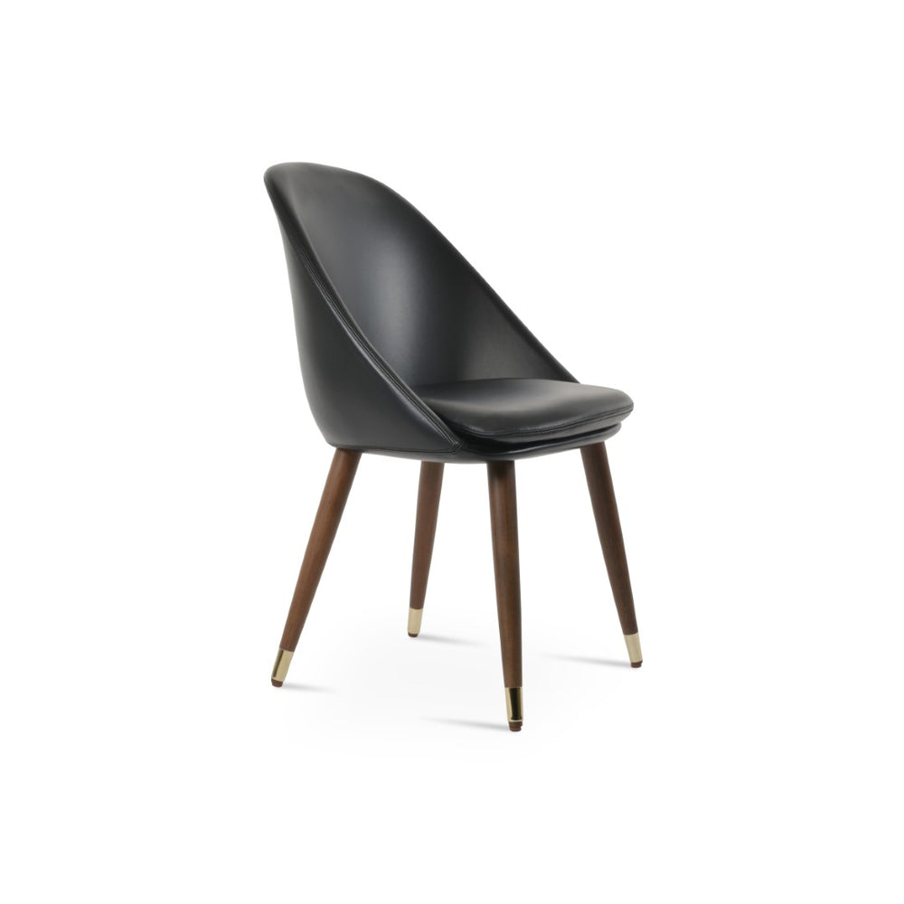 Soho Concept Avanos Ptr-wood Dining Chair - Soft Walnut & Gold Accents, 400 Lbs Capacity, 2-year Warranty, Stylish Comfort Black,Walnut,Gold  Soho-concept-dining-chair-00940