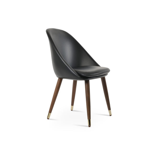 Soho Concept Avanos Ptr-wood Dining Chair - Soft Walnut & Gold Accents, 400 Lbs Capacity, 2-year Warranty, Stylish Comfort Black,Walnut,Gold  Soho-concept-dining-chair-00940