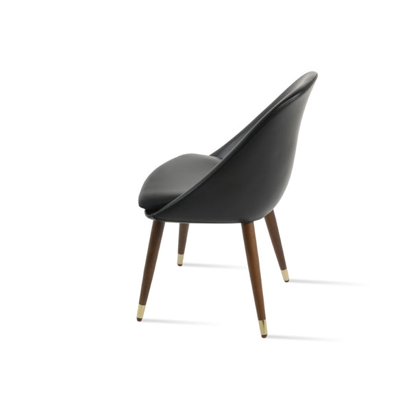 Soho Concept Avanos Ptr-wood Dining Chair - Soft Walnut & Gold Accents, 400 Lbs Capacity, 2-year Warranty, Stylish Comfort Black,Walnut,Gold  Soho-concept-dining-chair-00941
