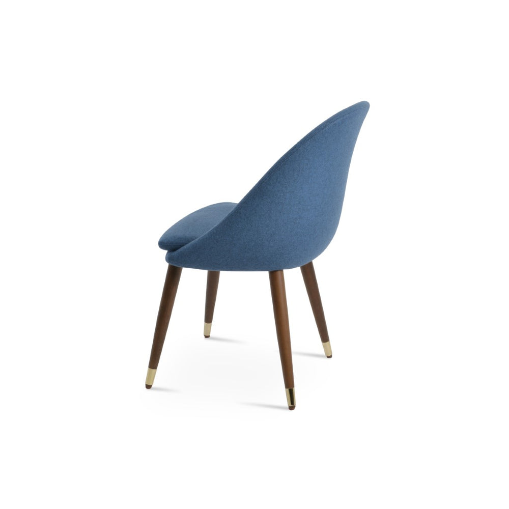 Soho Concept Avanos Ptr-wood Dining Chair In Camira Blazer Wool - Luxurious Design With 10-year Guarantee! Blue,Walnut,Gold  Soho-concept-dining-chair-00936
