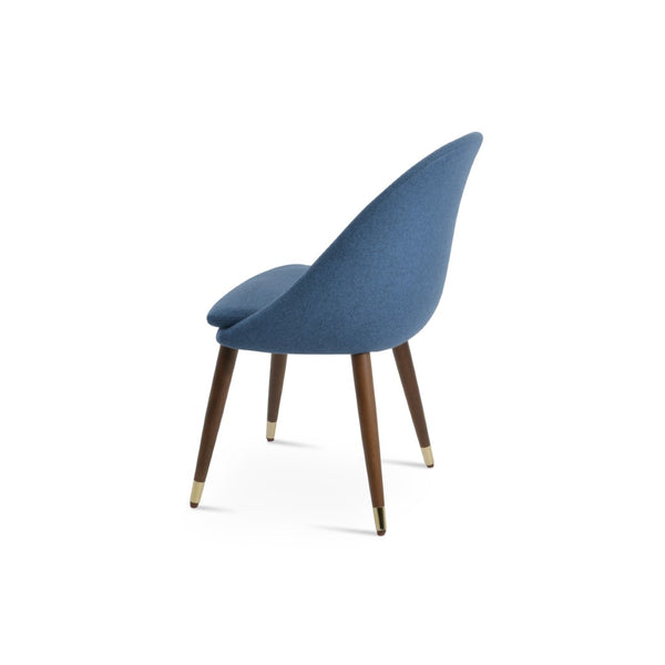 Soho Concept Avanos Ptr-wood Dining Chair In Camira Blazer Wool - Luxurious Design With 10-year Guarantee! Blue,Walnut,Gold  Soho-concept-dining-chair-00937