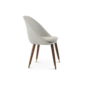 Soho Concept Avanos Ptr-wood Dining Chair In Camira Blazer Wool - Luxurious Design With 10-year Guarantee! Silver,Walnut,Gold  Soho-concept-dining-chair-00944