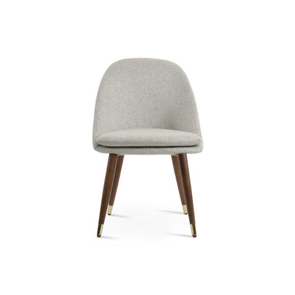 Soho Concept Avanos Ptr-wood Dining Chair In Camira Blazer Wool - Luxurious Design With 10-year Guarantee! Silver,Walnut,Gold  Soho-concept-dining-chair-00944
