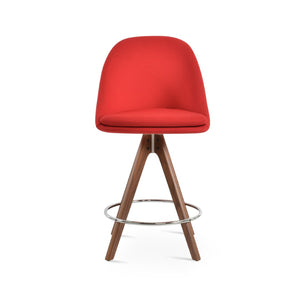 Soho Concept Avanos Swivel Barstools & Counterstools - Premium Upholstery, Solid Wood, 10-year Guarantee, Stylish Comfort Walnut,Red  Soho-concept-dining-chair-07442