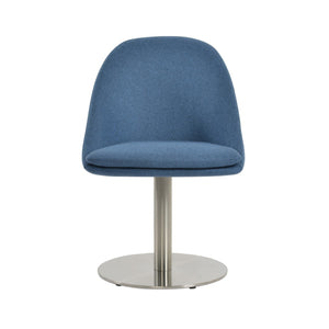 Soho Concept Avanos Round Swivel Chair In Premium Camira Wool Fabric - 10-year Guarantee, Elegant & Durable Design Blue  Soho-concept-dining-chair-00960